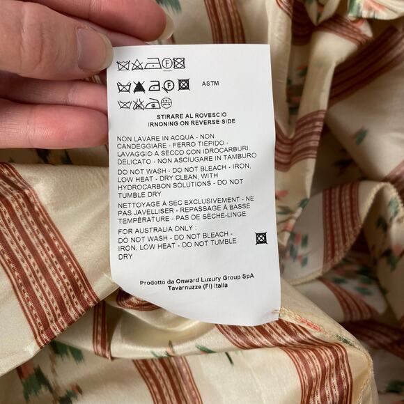 Brock Collection Ophelie Runway SS19 Silk Blend Midi Skirt Size 2 Italian Luxury - Picture 10 of 11